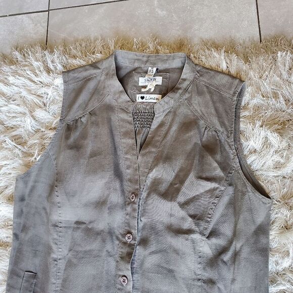 Malvin Hamburg I Love Linen Dress Button Down Size Medium Coastal  Casual - Picture 4 of 13